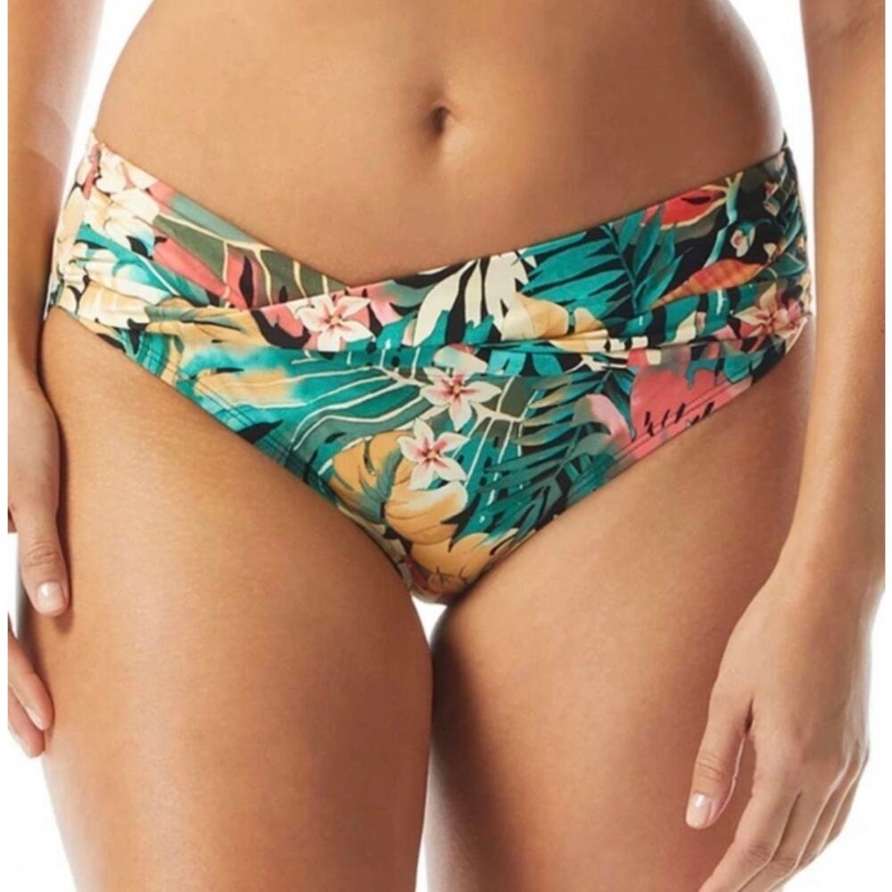 Coco Reef Passion Flower Star Banded Bikini Bottom XL NWT